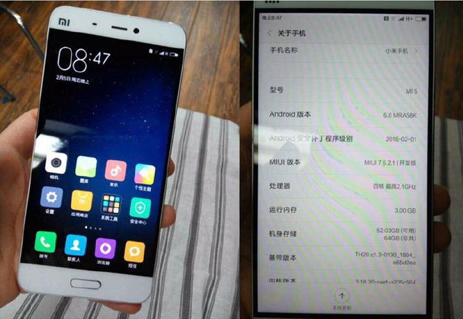 Xiaomi Mi5:       