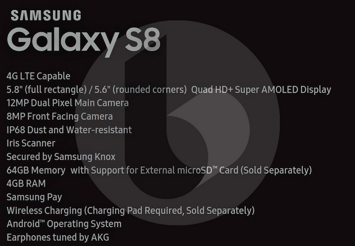   Samsung Galaxy S8:    AKG