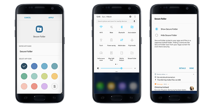    Secure Folder  Samsung Galaxy S7