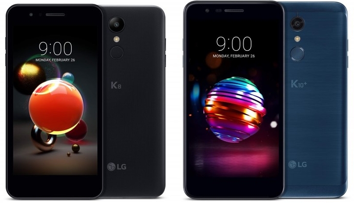  LG K8, K10a, K10, K10+ (2018):    