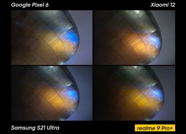 Камеру Realme 9 Pro+ сравнили с Galaxy S21 Ultra, Pixel 6 и Xiaomi 12