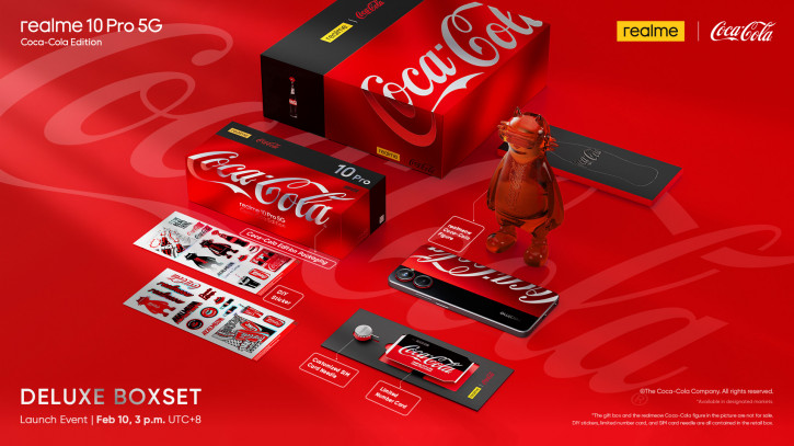 Реалмяу-кола в комплекте! Распаковка Realme 10 Pro Coca-Cola на фото