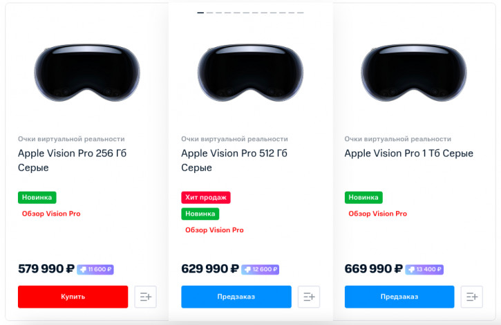 Apple Vision Pro прибыл в Россию: все версии и чудовищная цена