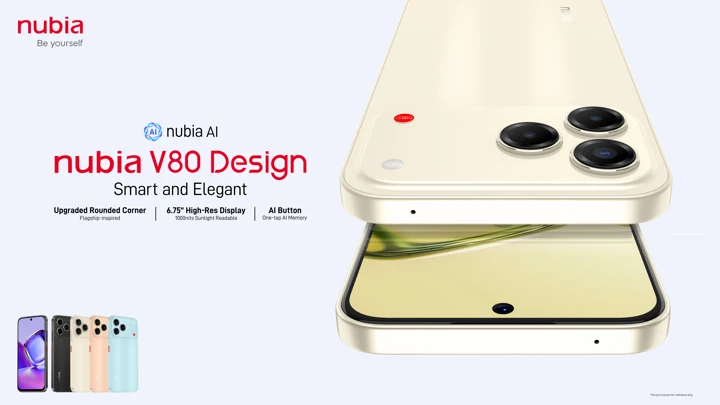 Анонс Nubia V80 Design: клон iPhone 17 Pro Max с уникальным экраном