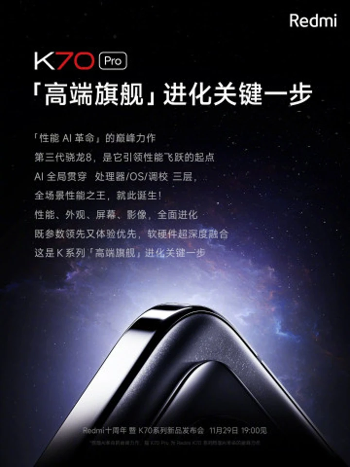 Xiaomi рассказала о преимуществах старшего Redmi K70 Pro