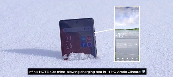 Холодостойкую зарядку Infinix Note 40 и 40 Pro проверили на практике