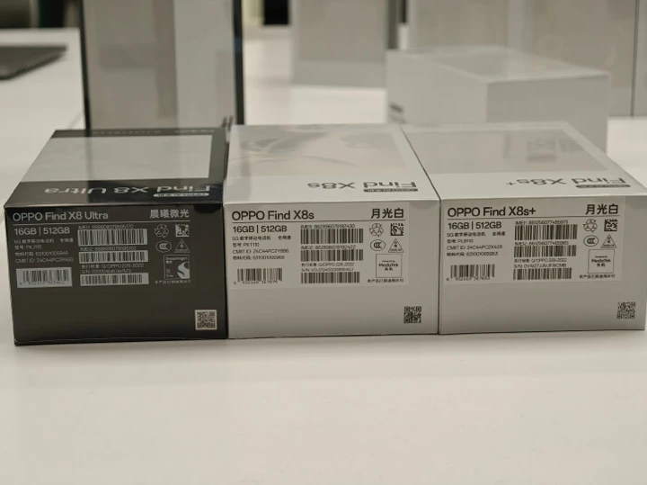 OPPO показала коробки Find X8s, X8s+ и X8 Ultra и их содержимое