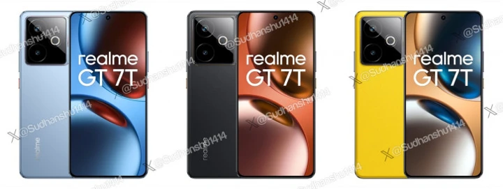 Пресс-фото в трех цветах и ключевые подробности по Realme GT 7T