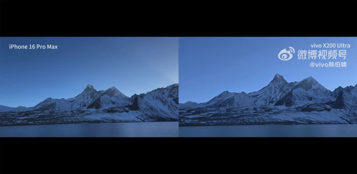 Ширик Vivo X200 Ultra сравнили с iPhone 16 Pro Max в таймлапс (видео)