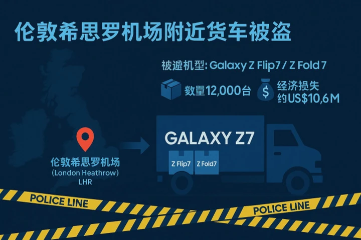 В Лондоне угнали грузовик с большой партией Samsung Z Fold 7 и Flip 7