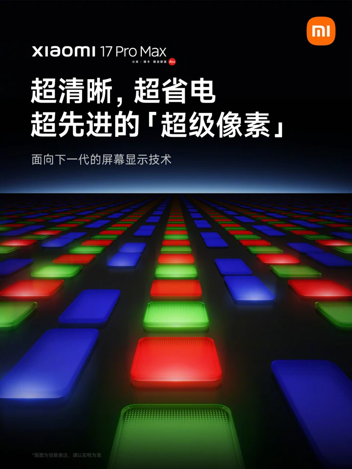 Xiaomi 17 Pro Max порадует редким экраном RGB OLED