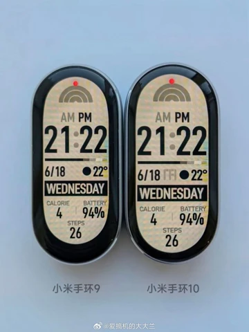 Xiaomi Band 10 сравнили с Band 9 на фото: Xiaomi смогла в рамки?!