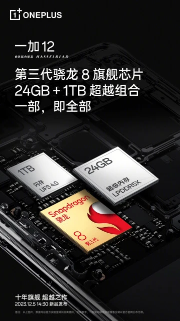 Заряжен по полной: OnePlus показала ключевые характеристики OnePlus 12