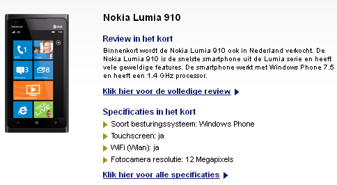 Nokia Lumia 910