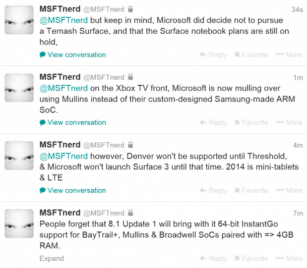  2014  Microsoft  Surface 3  Surface Mini ()