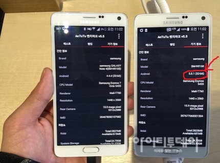 Samsung Galaxy Note 4 S-LTE , Exynos 5433 