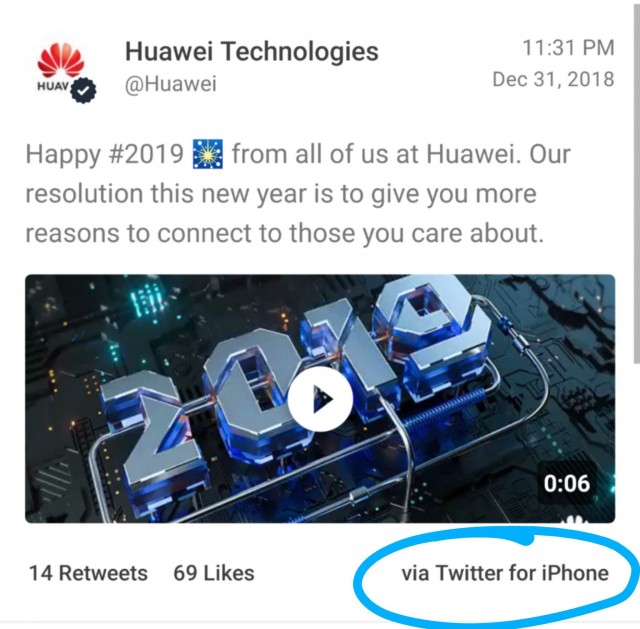 Huawei          iPhone