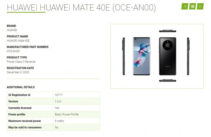 ! Huawei   50-   Mate 40E