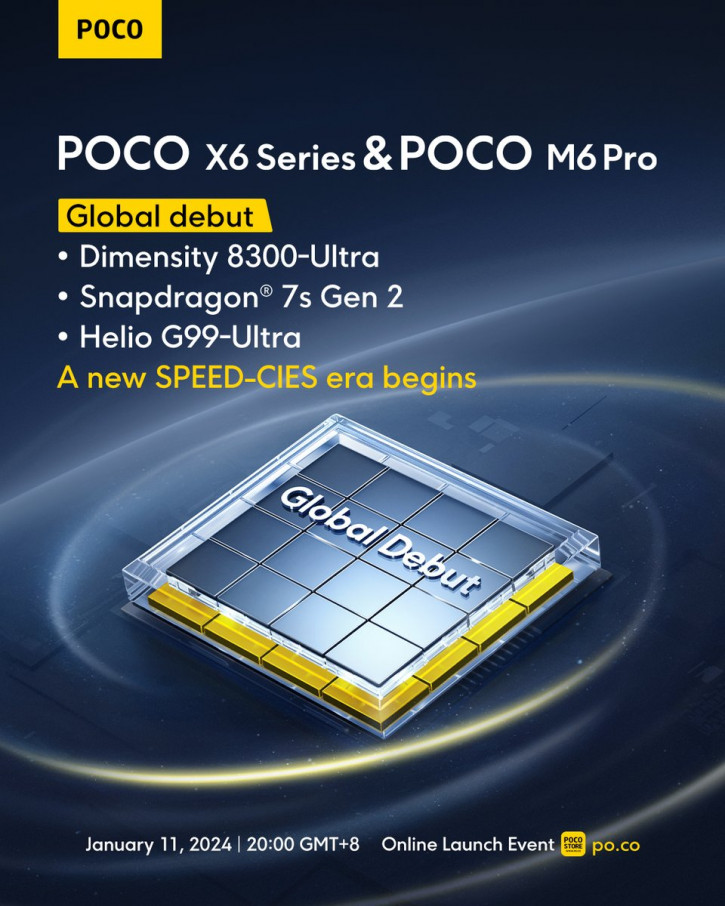 POCO раскрыла чипсеты POCO X6, X6 Pro, M6 Pro и их глобальный релиз 