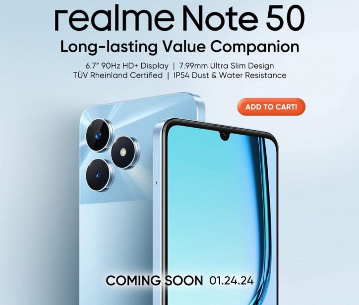 Realme Note 50    Note 1:   