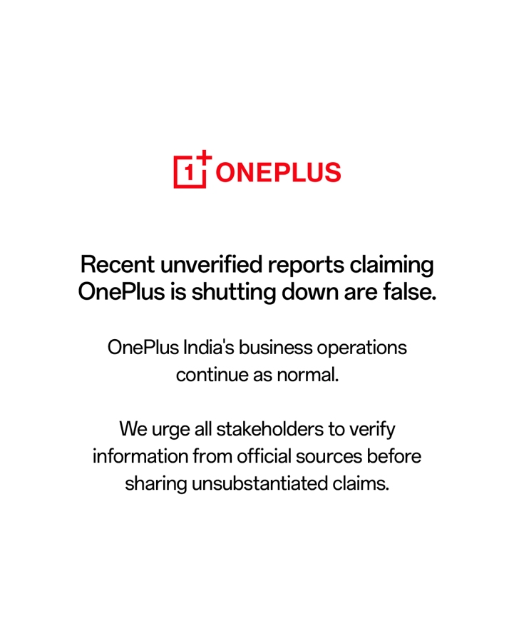 СЕО OnePlus India опровергает слухи о закрытии бренда
