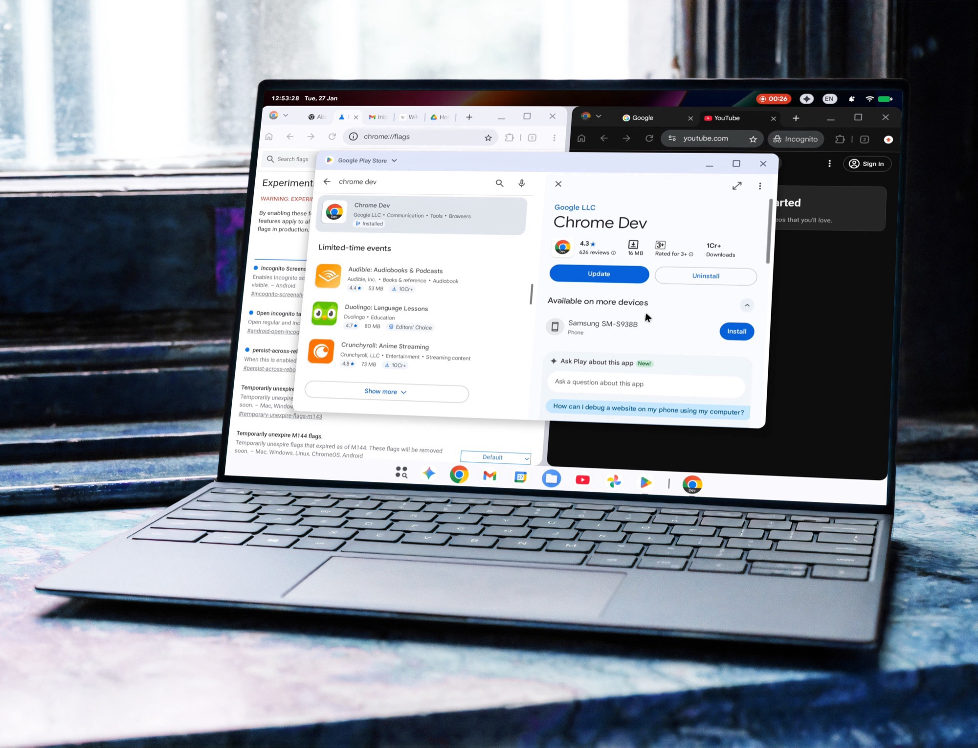 Google случайно опубликовала ролики с Aluminium OS: гибрида Android и Chrome OS