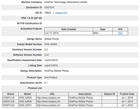 OnePlus 2  : 3 , 4  , Bluetooth 4.1