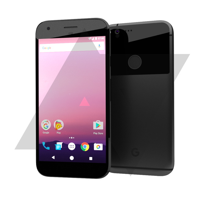 Рендер HTC Nexus (Marlin и Sailfish): лого Google, вставка из стекла