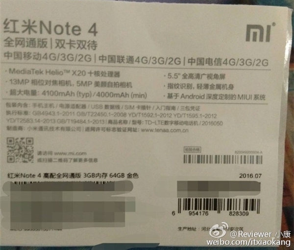 Redmi Note 4