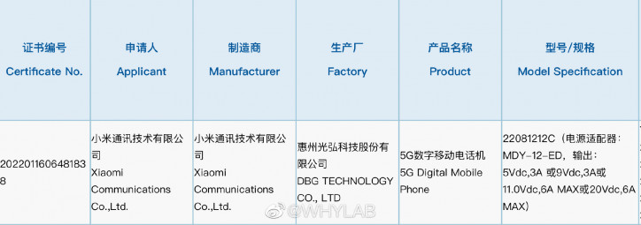 Регуляторы рассекретили начинку Xiaomi Mix Fold 2 и Redmi K50 Ultra