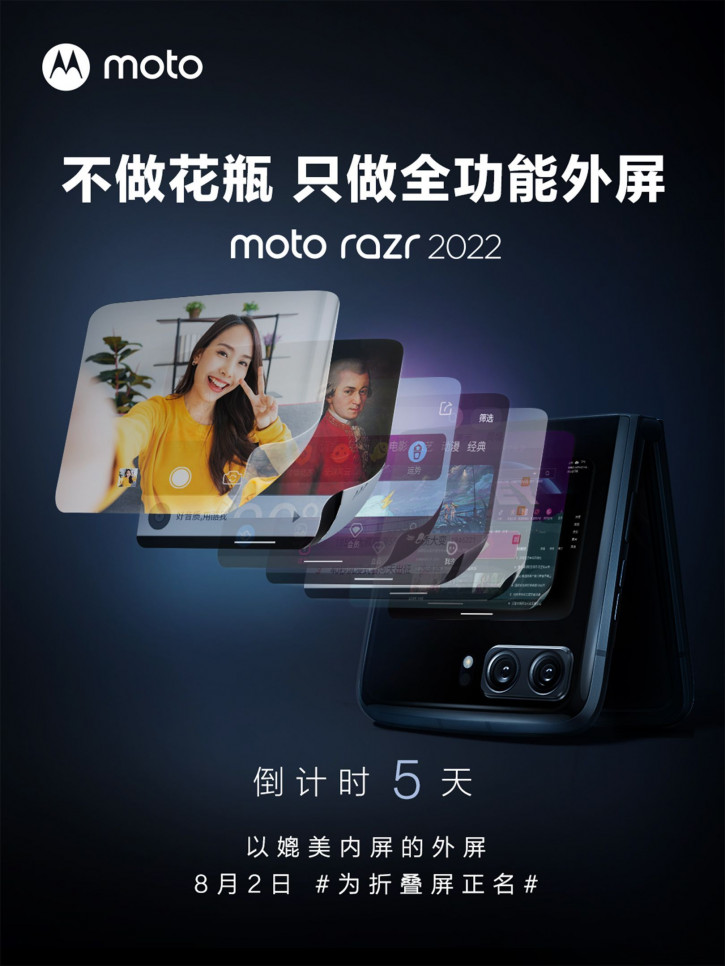 Не для галочки: Motorola Razr 2022 получил полноценный внешний экран