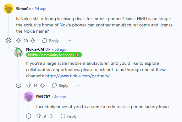 Nokia     HMD...  Reddit