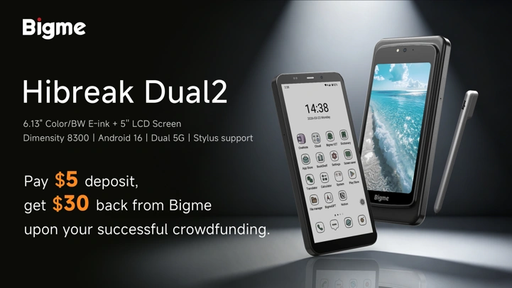 Новые тизеры Bigme HiBreak Dual 2: железо, камеры, NFC, стилус, цены