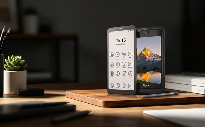 Анонс Bigme HiBreak Dual 2: двухэкранный флагман с 80-Гц E-Ink-экраном