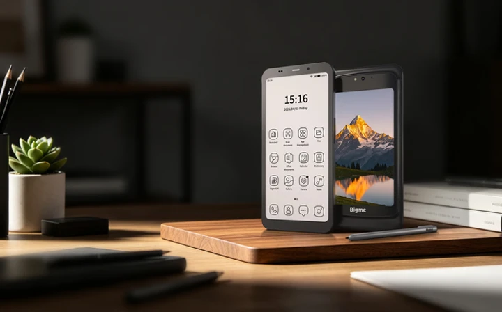 Анонс Bigme HiBreak Dual 2: двухэкранный флагман с 80-Гц E-Ink-экраном
