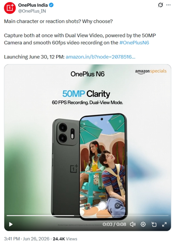 OnePlus N6 утонул в критике из-за вводящей в заблуждение рекламы