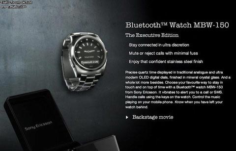 Sony Ericsson Bluetooth Watch MBW-150 The Executive Edition
