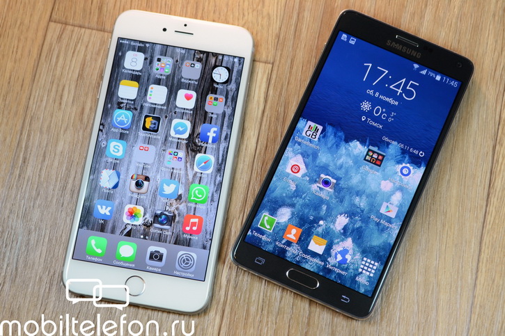 - Apple iPhone 6 Plus  Samsung Galaxy Note 4