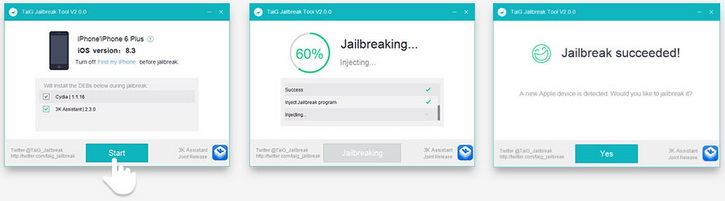 TaiG  Jailbreak  iPad  iPhone  iOS 8.1-8.3