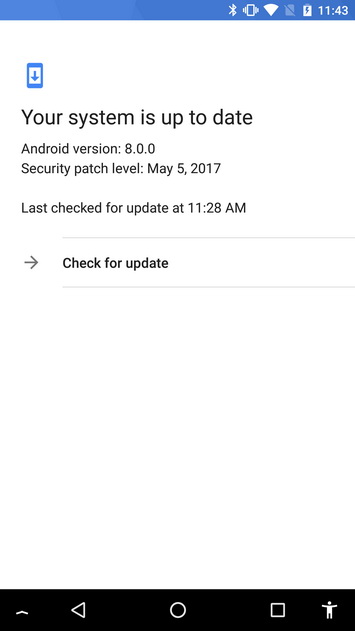 Android O = Android 8.0.0:   Developer Preview