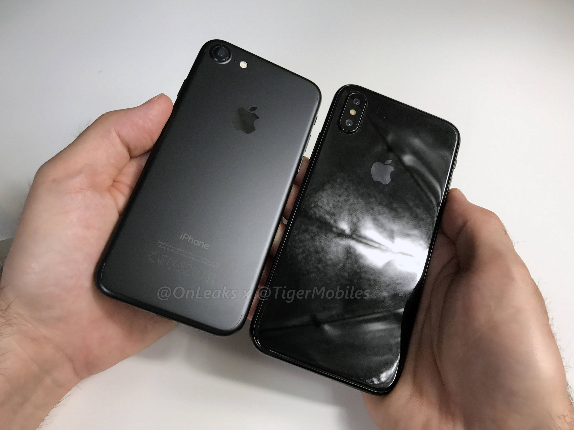 Сравнение реалистичного макета iPhone 8 с iPhone 7 и iPhone 7 Plus