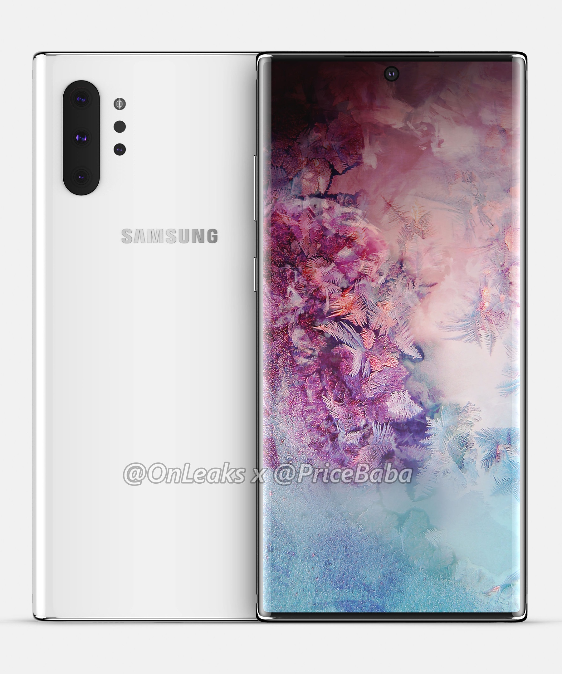 Рендеры Samsung Galaxy Note 10 Pro без аудиоразъема и Bixby в белом