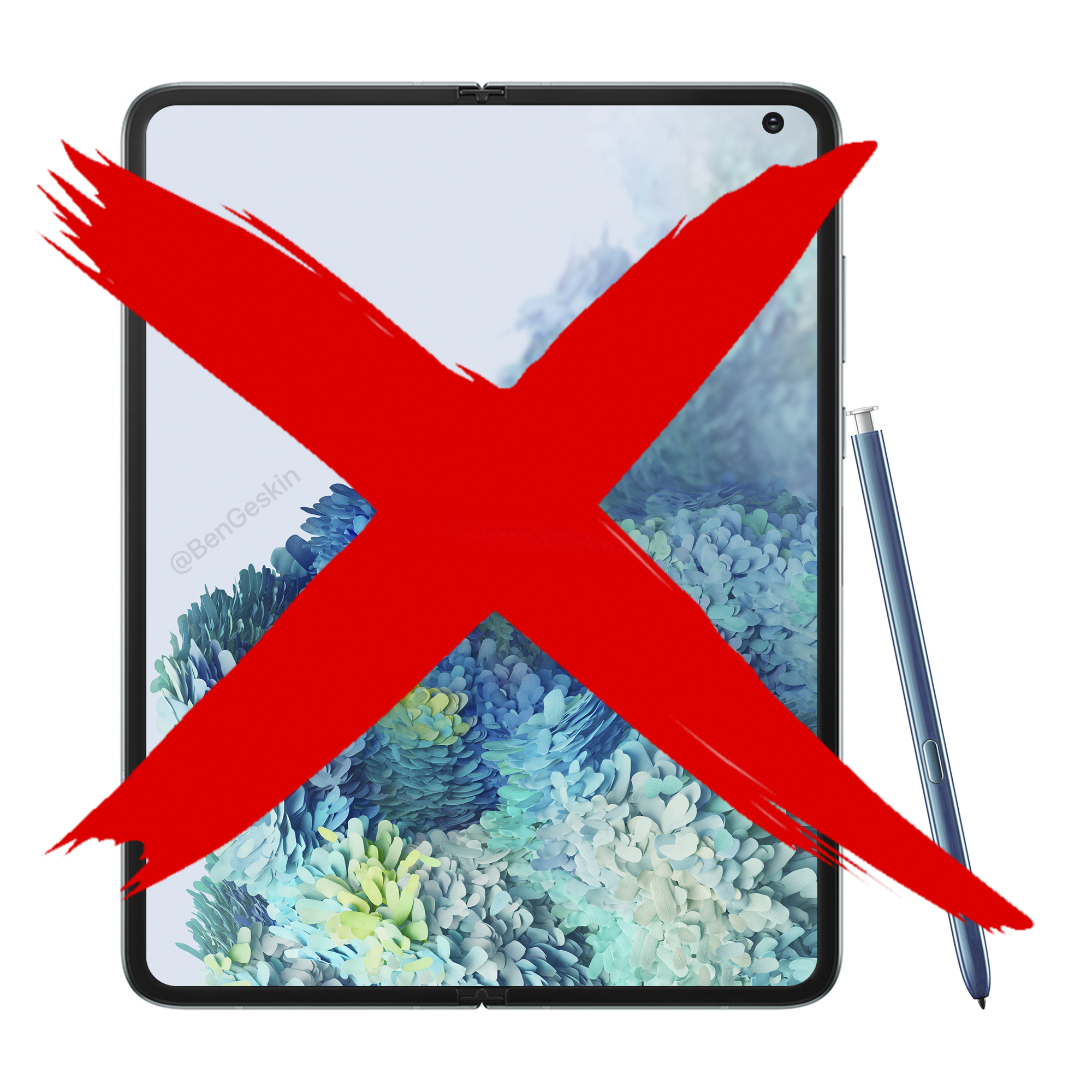 Меньше рамок! Новый рендер демонстрирует дизайн Samsung Galaxy Fold 2