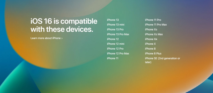 Поддержка iPhone 7 и iPhone SE закончена: список девайсов для iOS 16