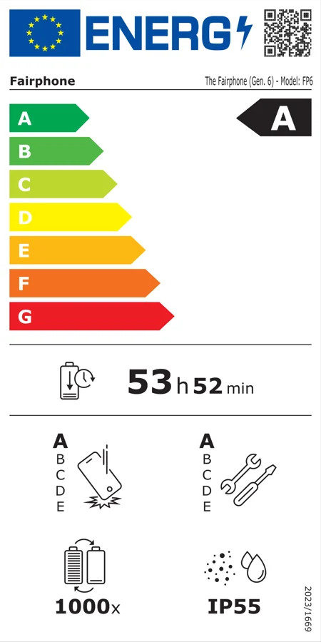 Fairphone 6: пресс-фото во всех цветах и первый EU Energy Label