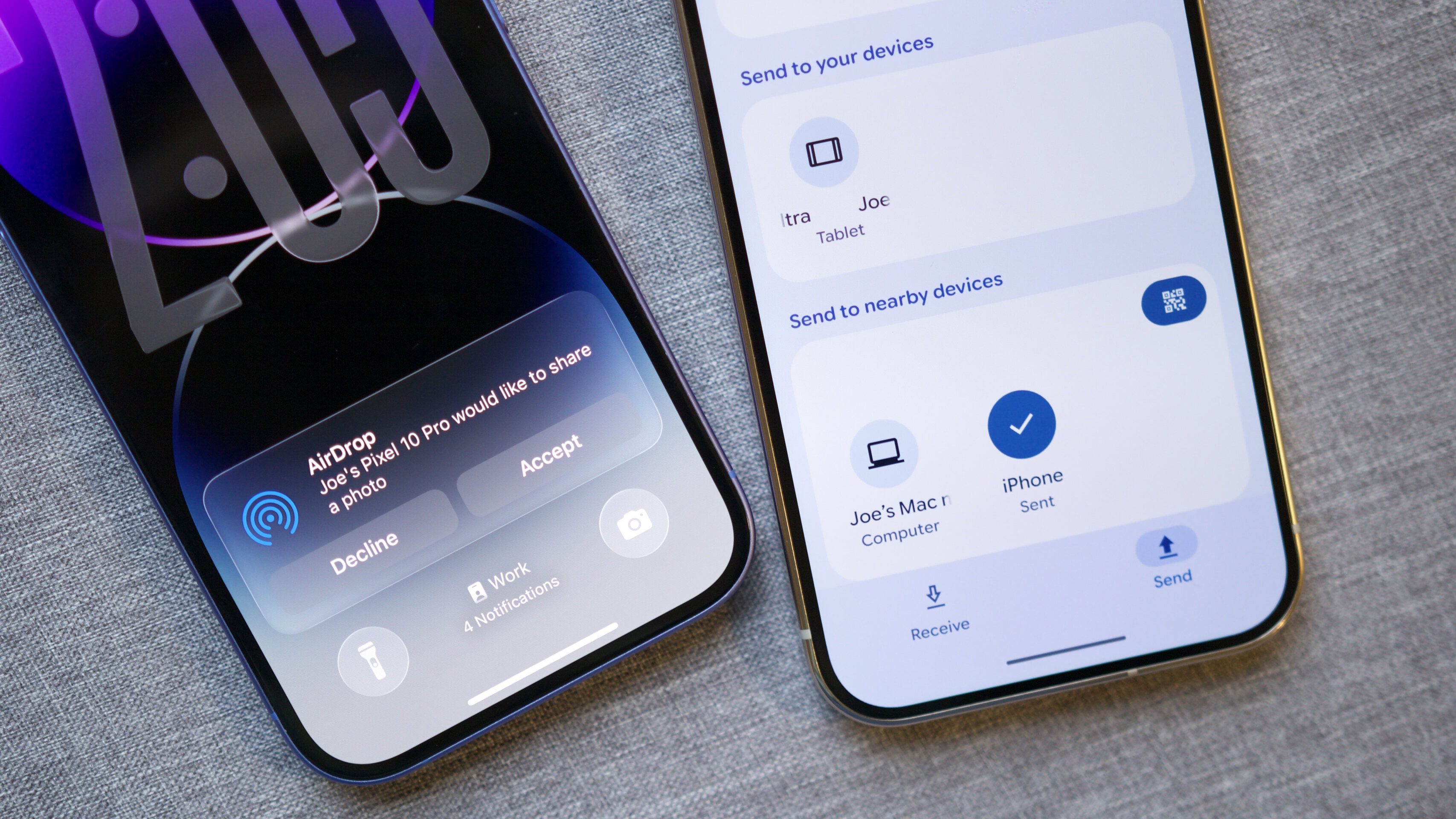 Google назвала смартфоны, которые получат AirDrop через Quick Share в июне