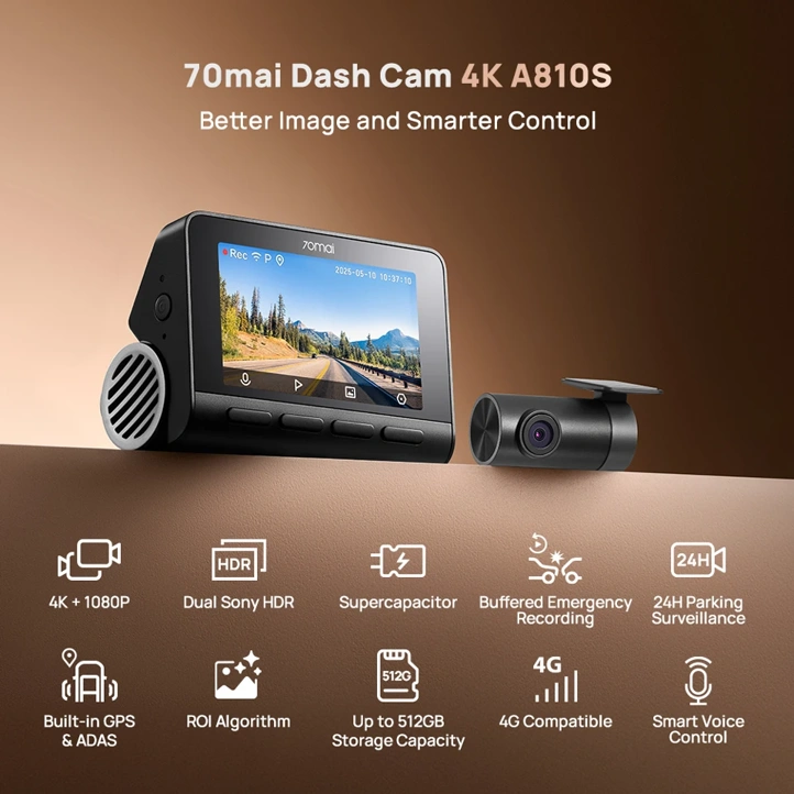Топовый видеорегистратор 70mai A810S стал ещё дешевле на AliExpress