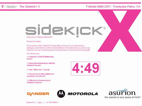 Sidekick X  для T-Mobile