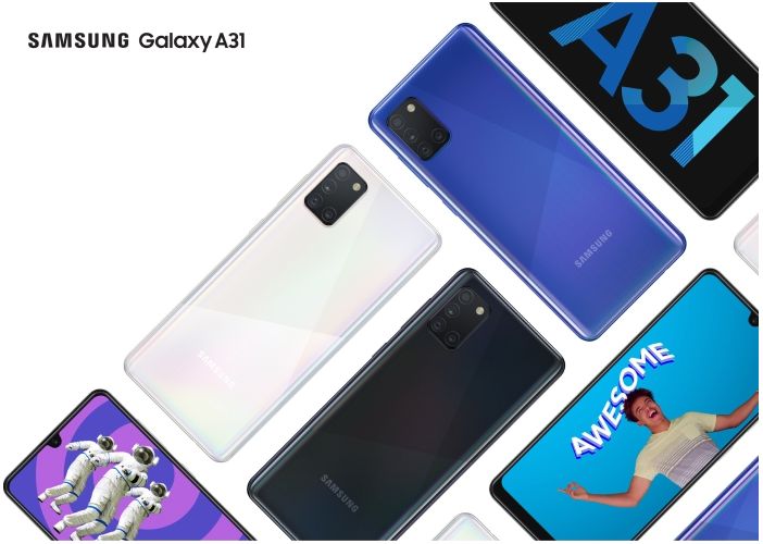  Samsung Galaxy A31:       