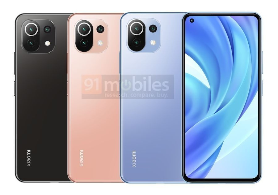 Плоский Mi 11: пресс-фото Xiaomi Mi 11 Lite в трех цветах